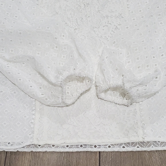 White House Black Market White Lace Blouse - Picture 7 of 13